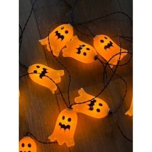 2 Pack Halloween Ghost LED Light String 20 Count 8.7ft Battery Operated Decor
